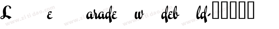 Love Parade widebold字体转换